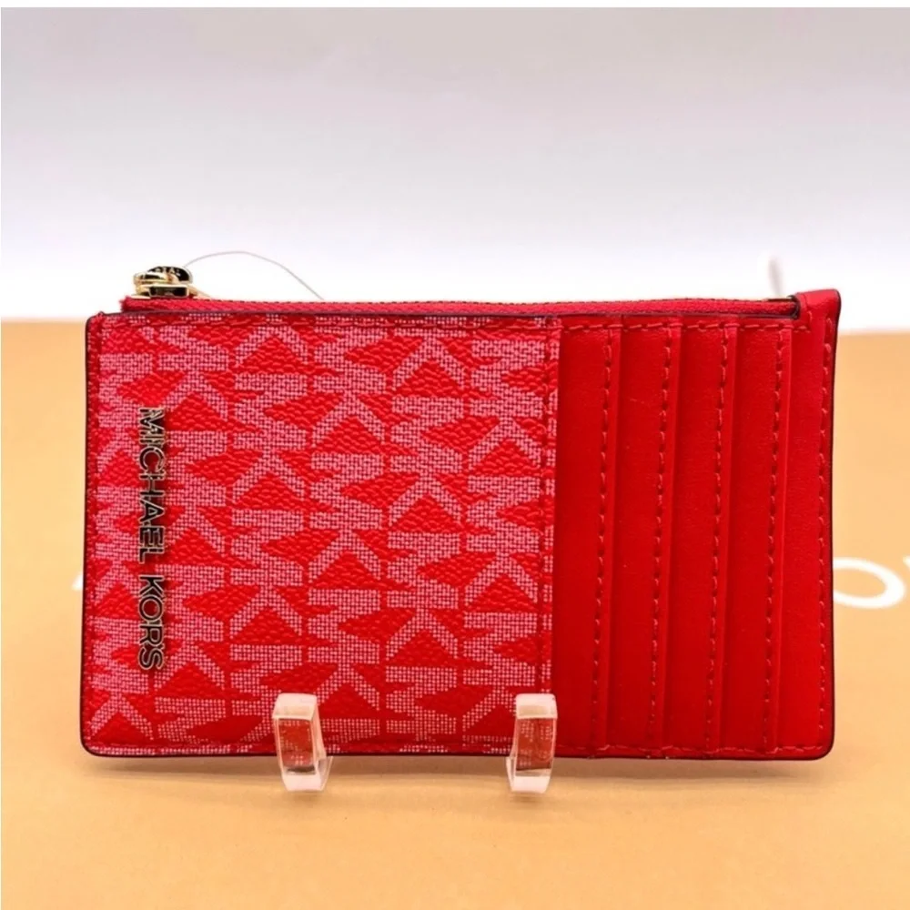 Michael Kors Jet Set Travel MD TZ Card Case Wallet